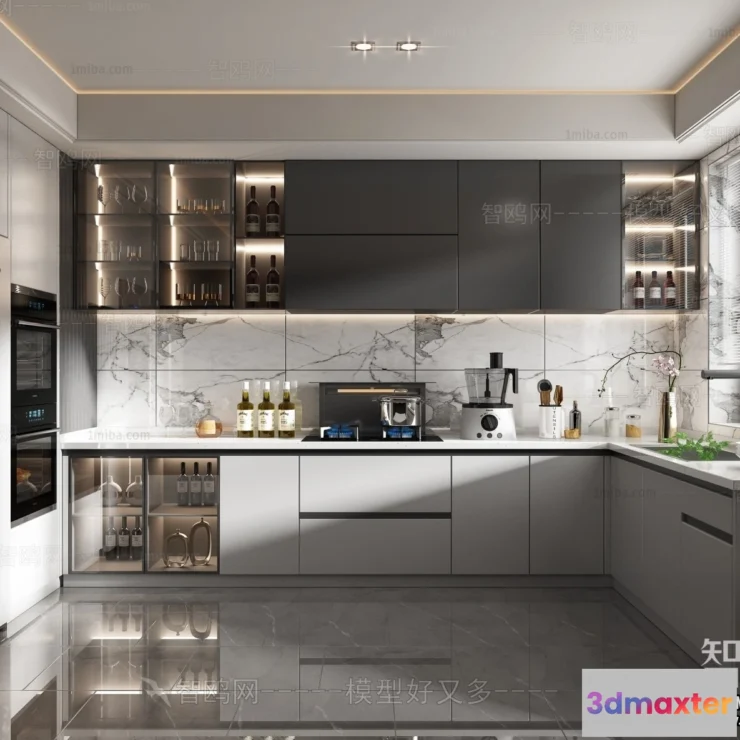 1384179 - Kitchen - Modern Style Interior 3D Scenes - 024 3D Max