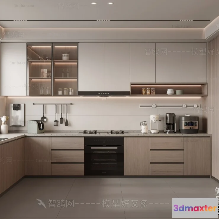 1384242 - Kitchen - Modern Style Interior 3D Scenes - 025 3D Max