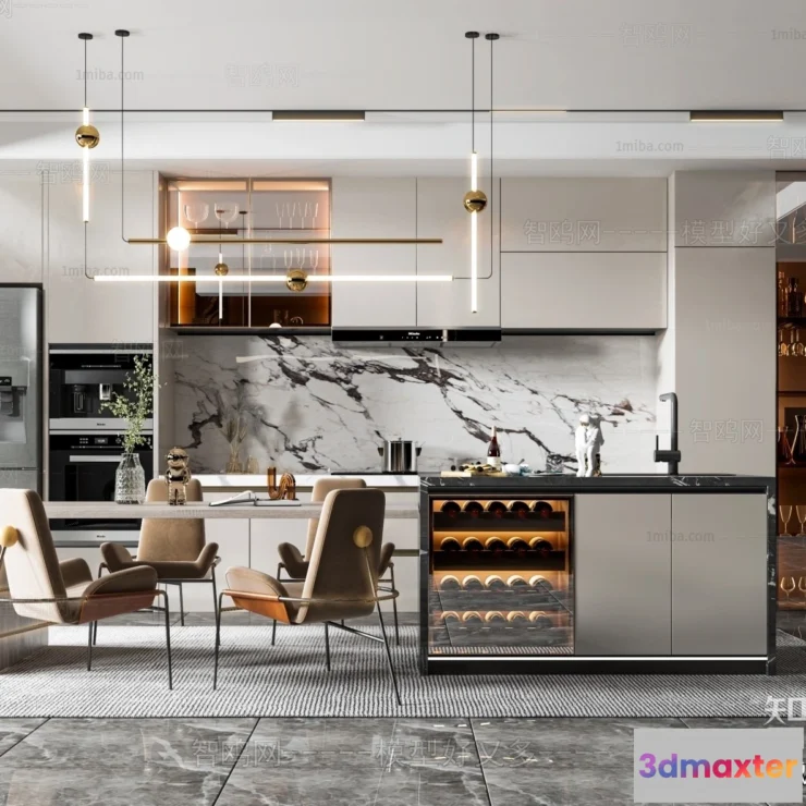 1384278 - Kitchen - 3D Models - 3D Interior Scenes - 055 3D Max