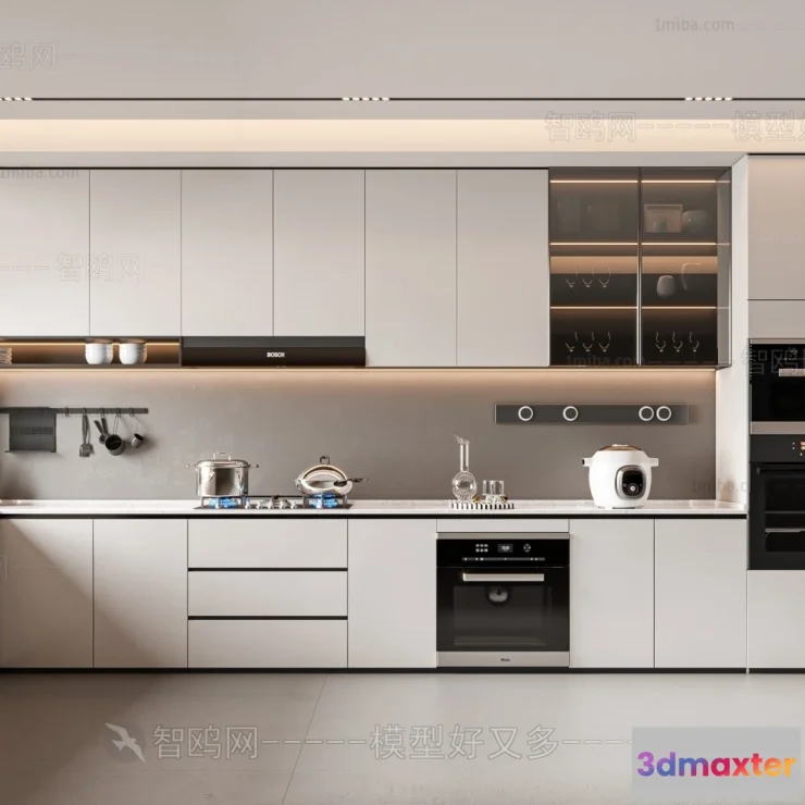 1384303 - Kitchen - Modern Style Interior 3D Scenes - 026 3D Max
