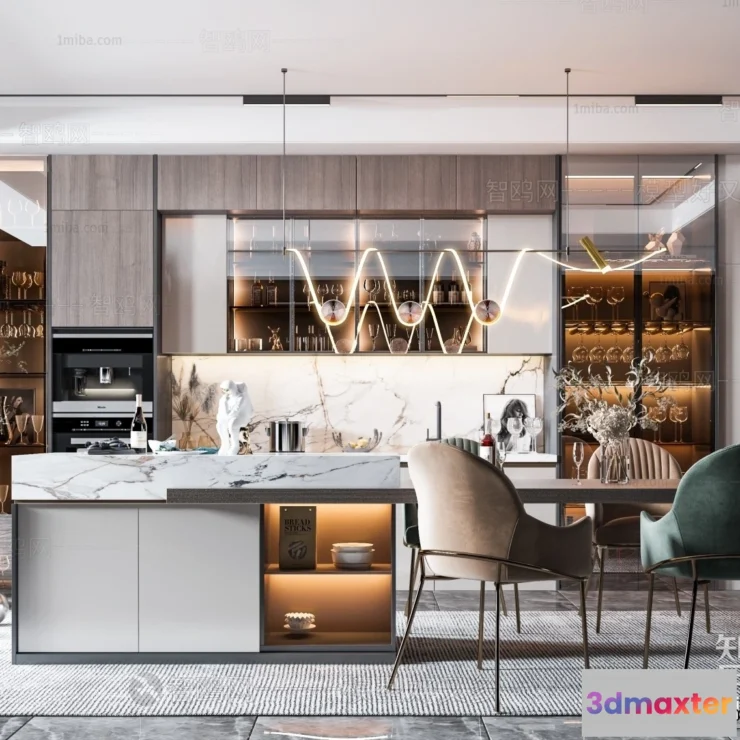 1384466 - Kitchen - 3D Models - 3D Interior Scenes - 058 3D Max