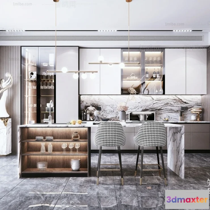 1384542 - Kitchen - 3D Models - 3D Interior Scenes - 059 3D Max