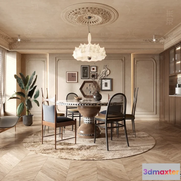 1384717 - Kitchen - 3D Interior Scene - French Style - 021 3D Max