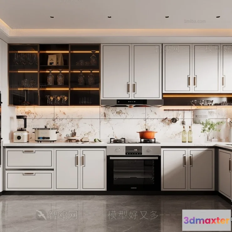 1384750 - Kitchen - Modern Style Interior 3D Scenes - 033 3D Max