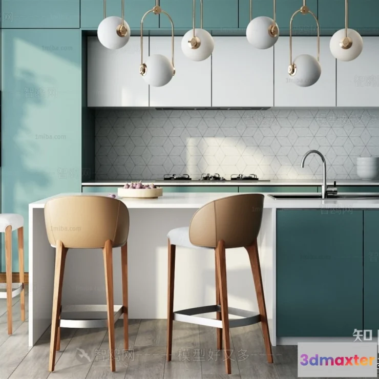 1384857 - Kitchen - 3D Models - 3D Interior Scenes - 064 3D Max