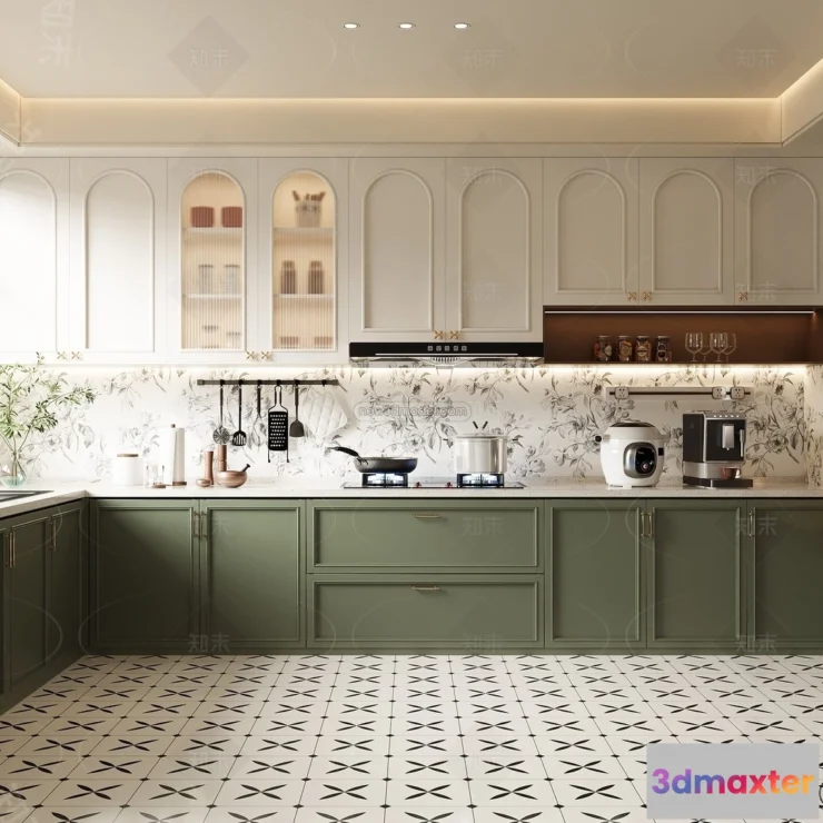 1385173 - Kitchen - 3D Interior Scene - French Style - 028 3D Max