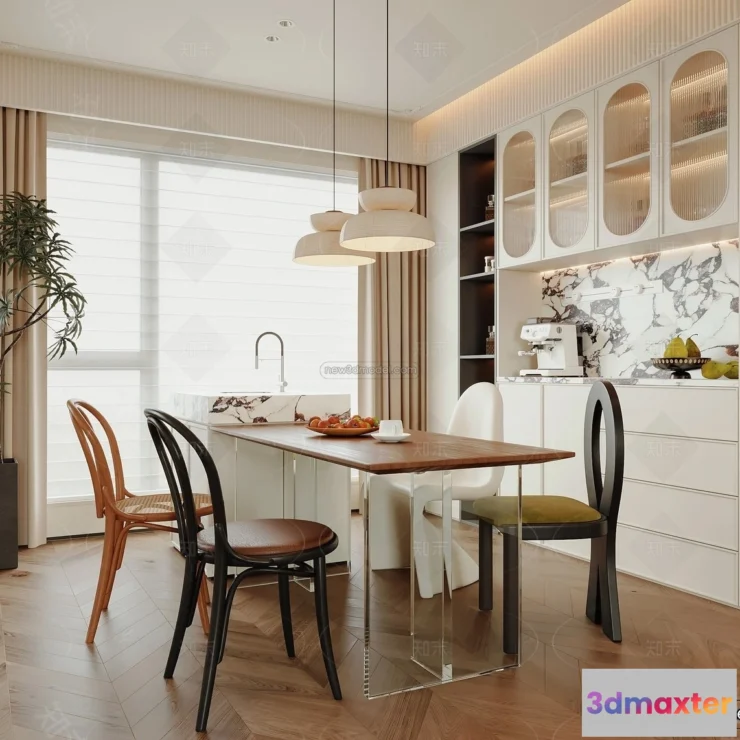 1385357 - Kitchen - 3D Interior Scene - French Style - 031 3D Max