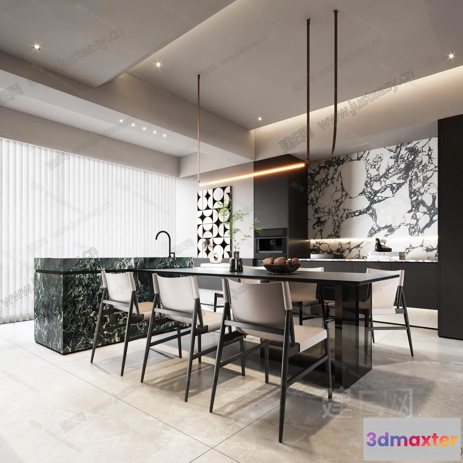 1385384 - Kitchen - 3D Models - 3D Interior Scenes - 072 3D Max