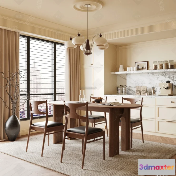 1385422 - Kitchen - 3D Interior Scene - French Style - 032 3D Max