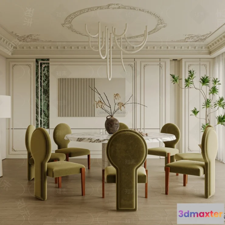 1385742 - Kitchen - 3D Interior Scene - French Style - 037 3D Max