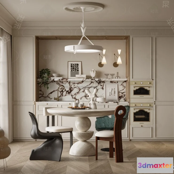 1385942 - Kitchen - 3D Interior Scene - French Style - 040 3D Max