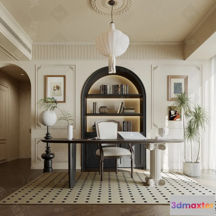 1386145 - Kitchen - 3D Interior Scene - French Style - 043 3D Max