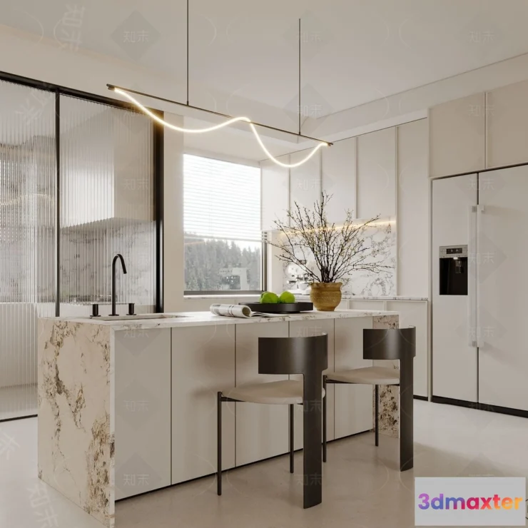 1386153 - Kitchen - 3D Models - 3D Interior Scenes - 084 3D Max