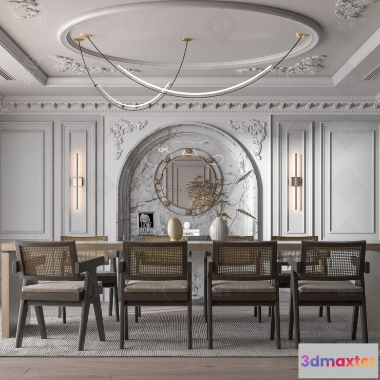 1386598 - Kitchen - 3D Interior Scene - French Style - 050 3D Max