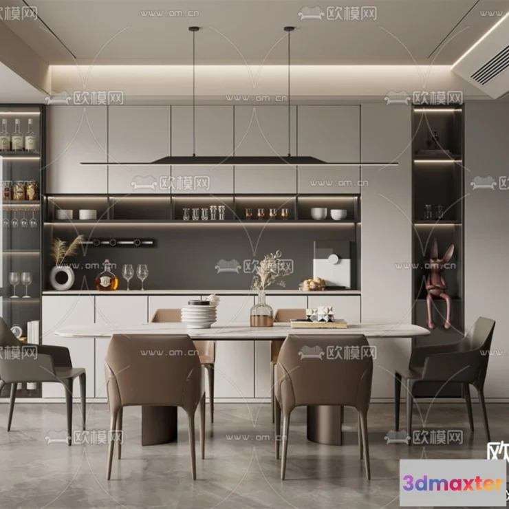 1386602 - Kitchen - 3D Models - 3D Interior Scenes - 091 3D Max
