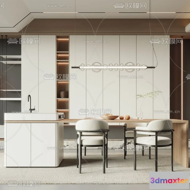 1386676 - Kitchen - 3D Models - 3D Interior Scenes - 092 3D Max
