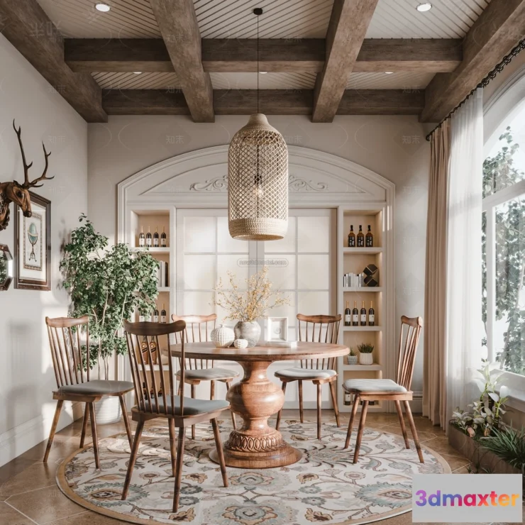 1386794 - Kitchen - 3D Interior Scene - French Style - 053 3D Max