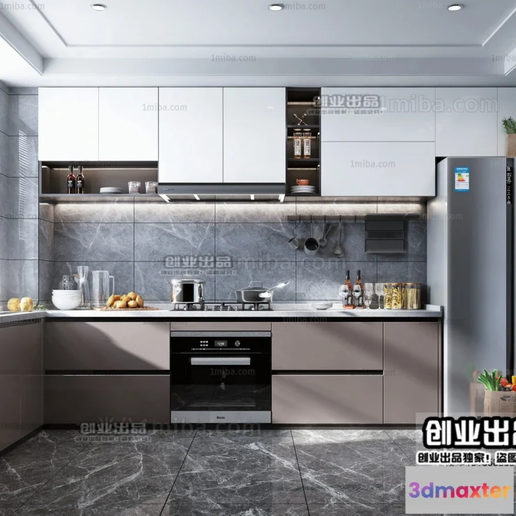 1387144 - Kitchen 3D Interior Scene - 3D Models - 004 3D Max