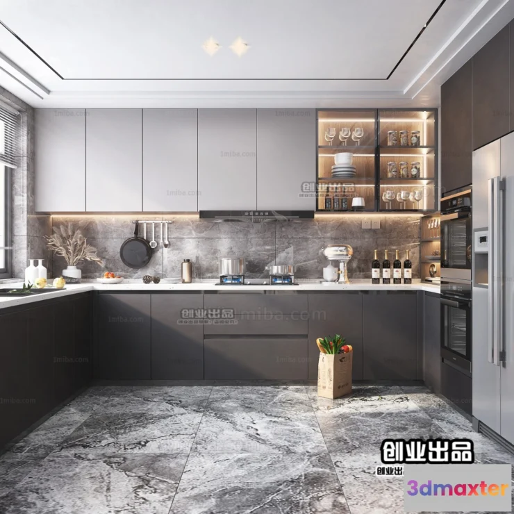 1387336 - Kitchen 3D Interior Scene - 3D Models - 007 3D Max