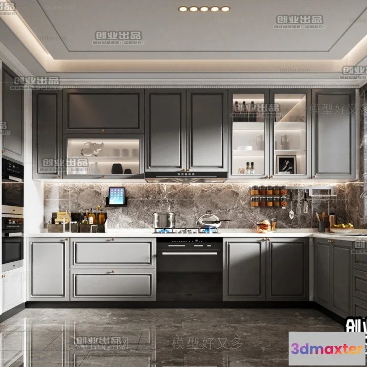 1387613 - Kitchen 3D Interior Scene - 3D Models - 011 3D Max