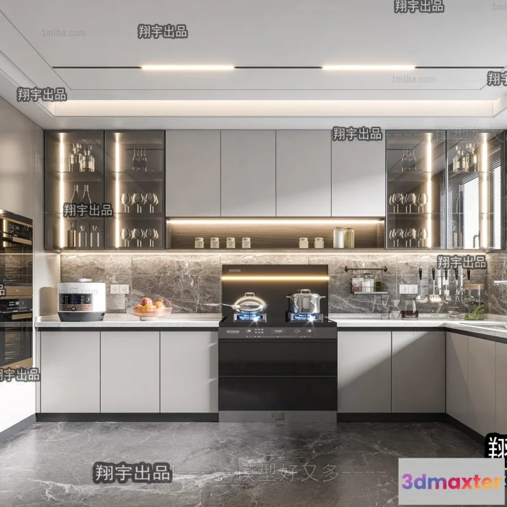 1387774 - Kitchen 3D Interior Scene - 3D Models - 013 3D Max