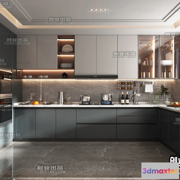 1387895 - Kitchen 3D Interior Scene - 3D Models - 015 3D Max