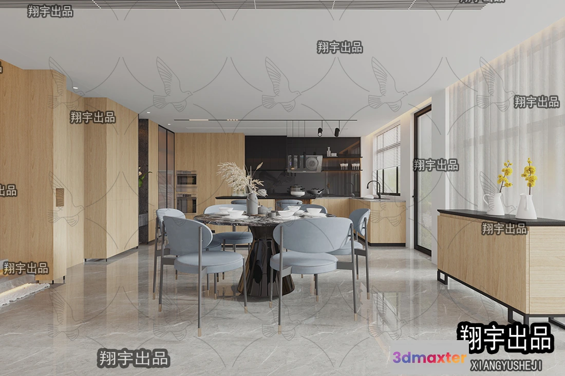 1388149 - Kitchen 3D Interior Scene - 3D Models - 019 3D Max