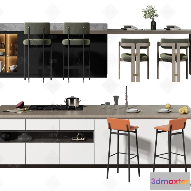 1388218 - Kitchen - 3D Models - 3D Interior Scenes - 115 3D Max