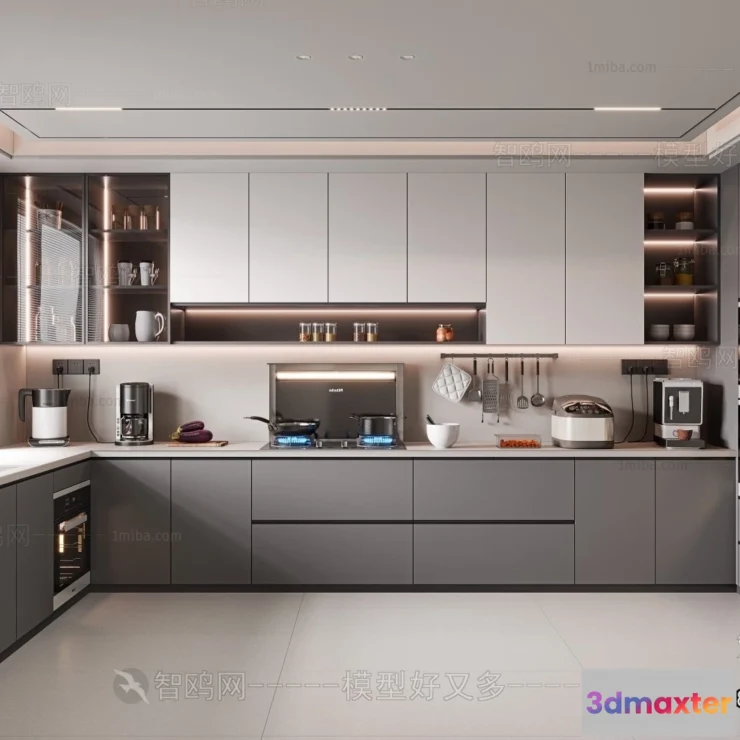 1388253 - Kitchen - Modern Style Interior 3D Scenes - 045 3D Max