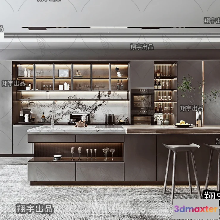 1388286 - Kitchen 3D Interior Scene - 3D Models - 021 3D Max