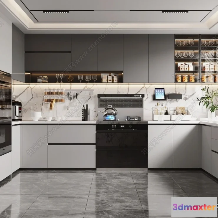 1388631 - Kitchen - Modern Style Interior 3D Scenes - 051 3D Max