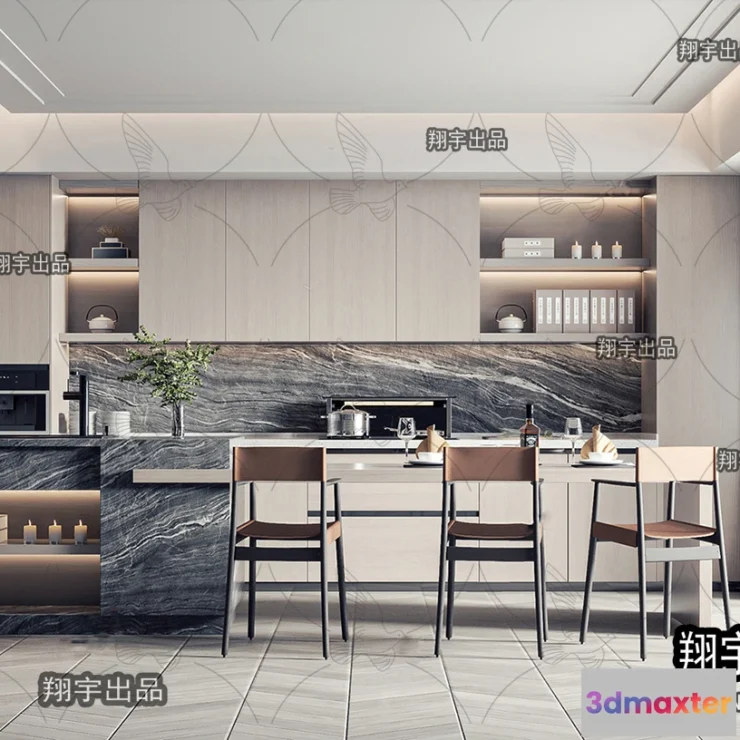 1388698 - Kitchen 3D Interior Scene - 3D Models - 027 3D Max