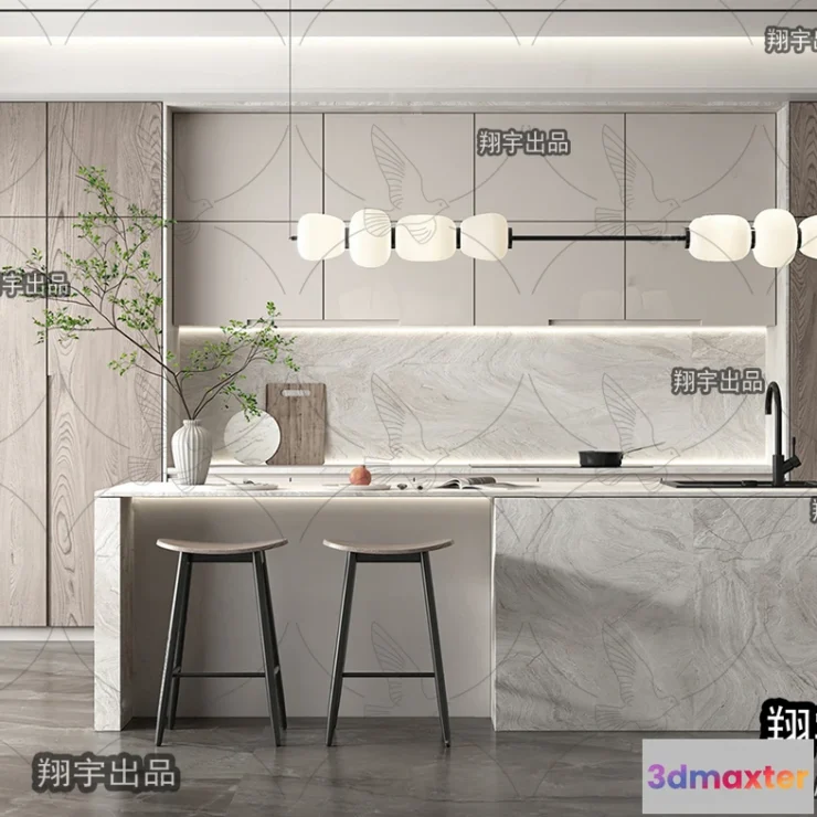 1388764 - Kitchen 3D Interior Scene - 3D Models - 028 3D Max