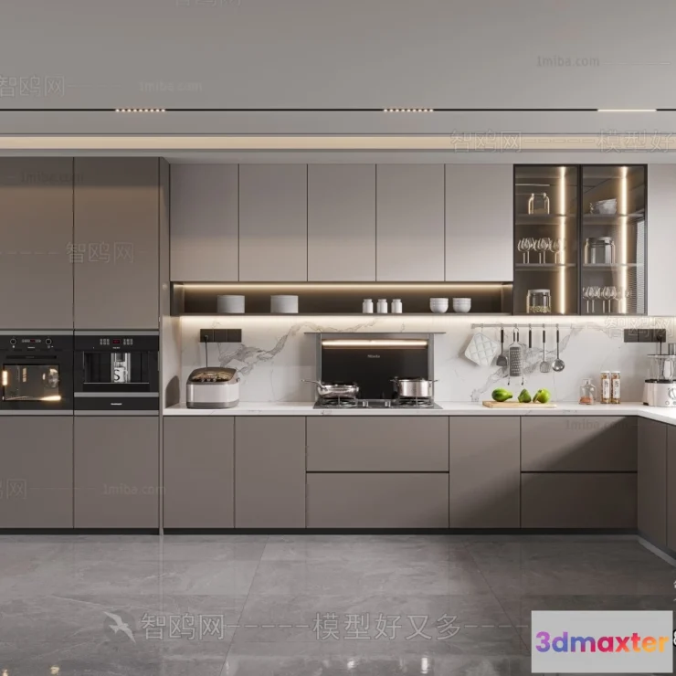 1388887 - Kitchen - Modern Style Interior 3D Scenes - 055 3D Max