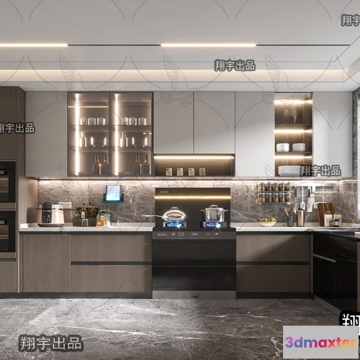 1388894 - Kitchen 3D Interior Scene - 3D Models - 030 3D Max