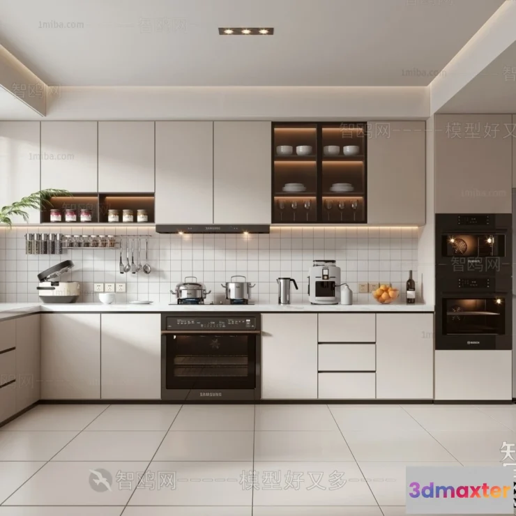 1388958 - Kitchen - Modern Style Interior 3D Scenes - 056 3D Max