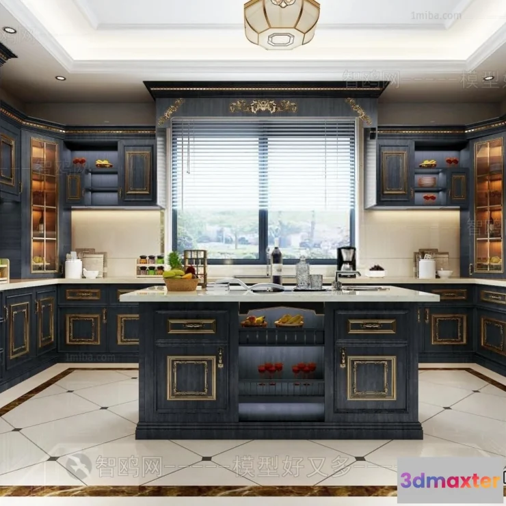 1389087 - Kitchen - Modern Style Interior 3D Scenes - 058 3D Max