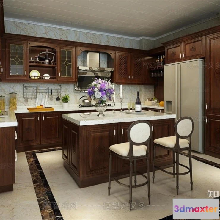 1389151 - Kitchen - Modern Style Interior 3D Scenes - 059 3D Max
