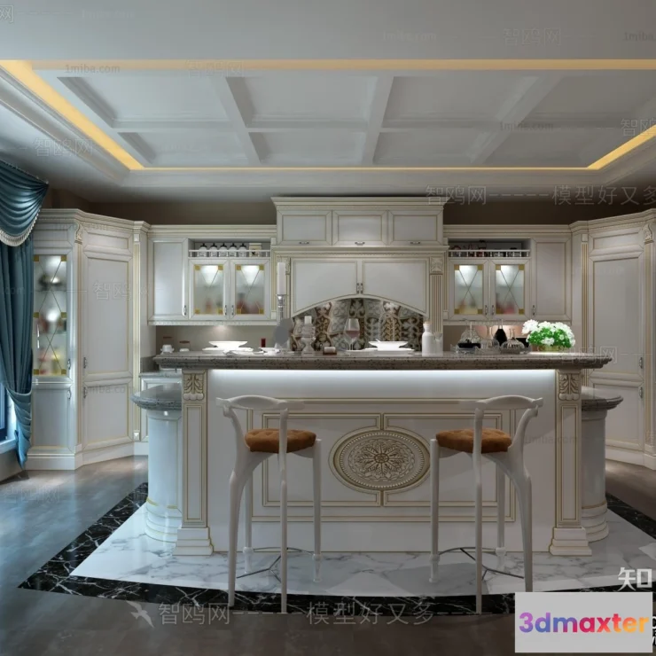 1389219 - Kitchen - Modern Style Interior 3D Scenes - 060 3D Max