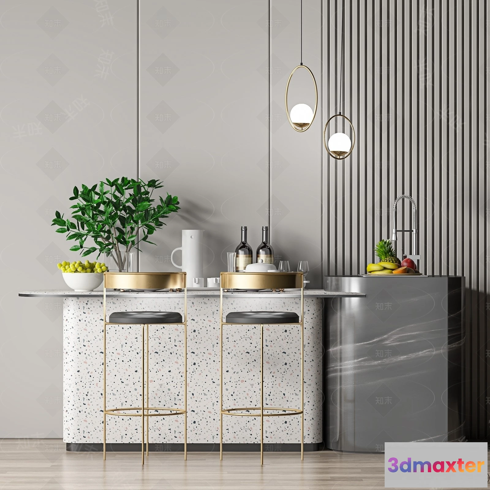 1389221 - Kitchen - 3D Models - 3D Interior Scenes - 130 3D Max