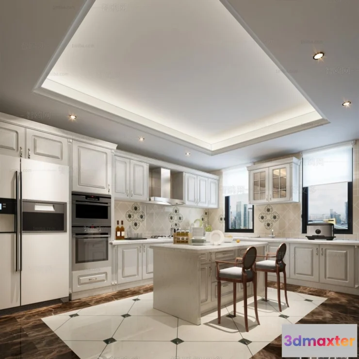 1389607 - Kitchen - Modern Style Interior 3D Scenes - 066 3D Max