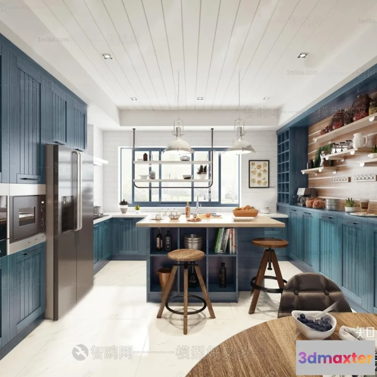 1389742 - Kitchen - Modern Style Interior 3D Scenes - 068 3D Max
