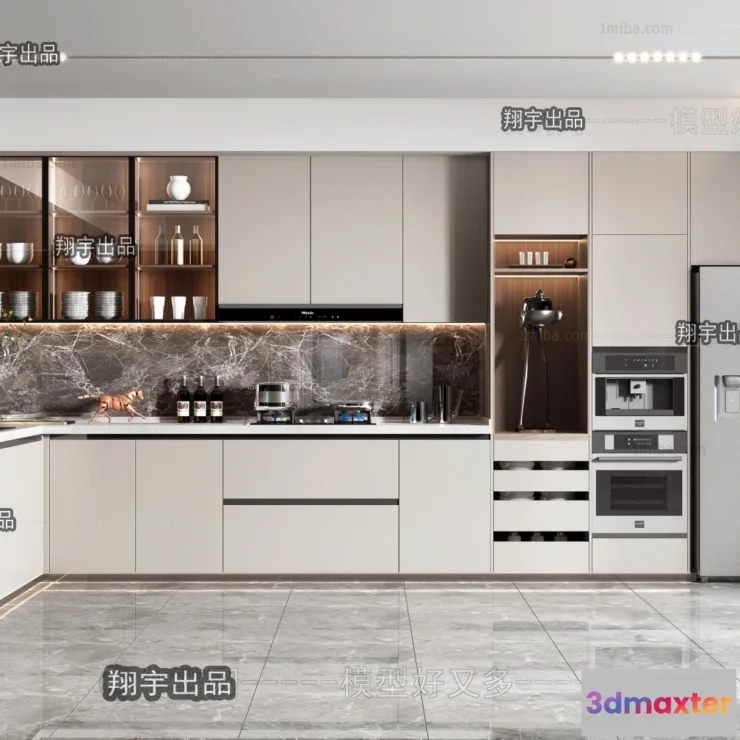 1390100 - Kitchen 3D Interior Scene - 3D Models - 048 3D Max