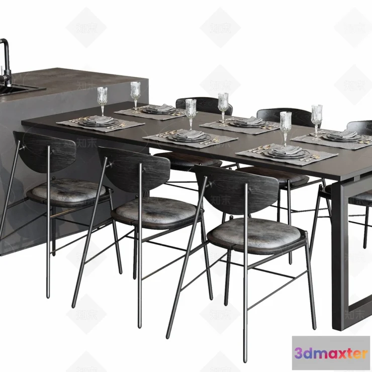 1390213 - Kitchen - 3D Models - 3D Interior Scenes - 145 3D Max