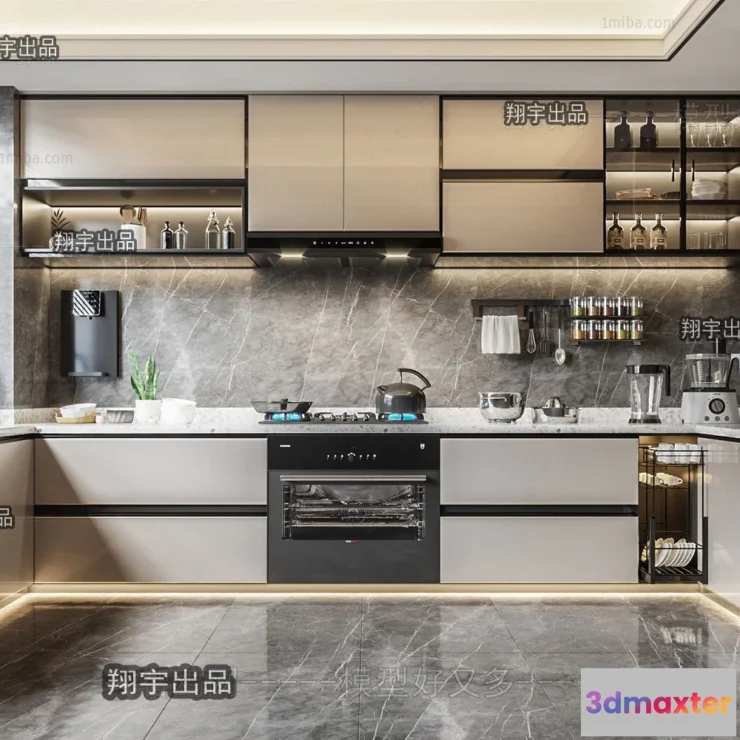 1390241 - Kitchen 3D Interior Scene - 3D Models - 050 3D Max