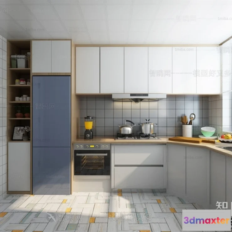 1390280 - Kitchen - Modern Style Interior 3D Scenes - 076 3D Max