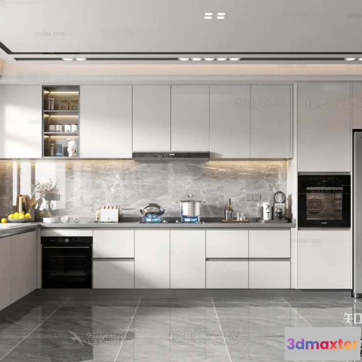 1390342 - Kitchen - Minimalist Style - 3D Interior Scene - 011 3D Max