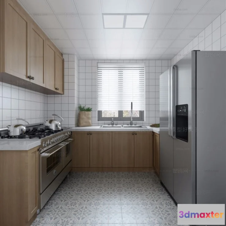 1390405 - Kitchen - Modern Style Interior 3D Scenes - 078 3D Max
