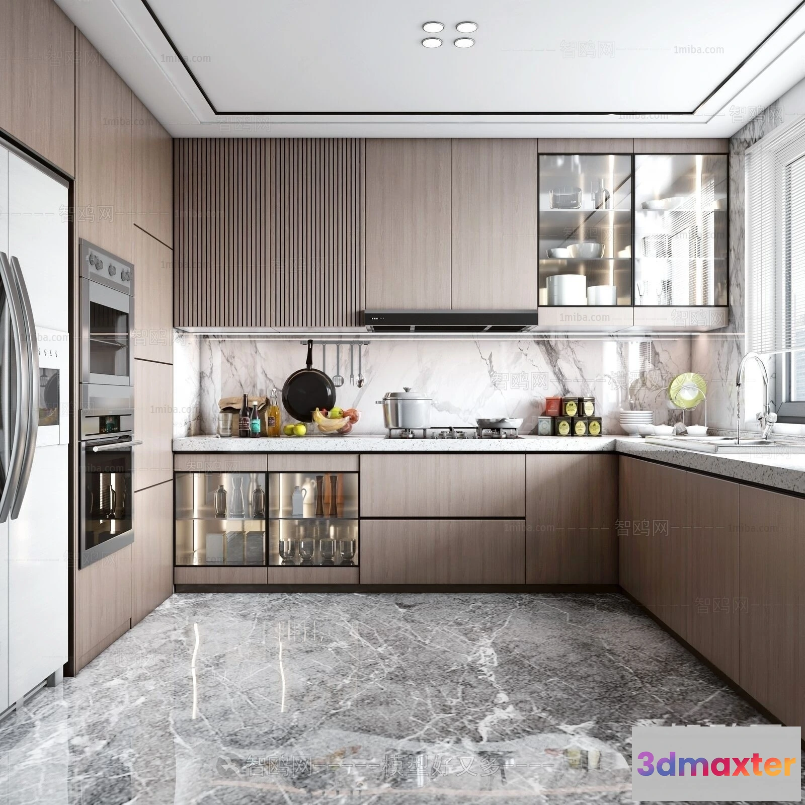 1390523 - Kitchen - 3D Interior Scene - Luxury Style - 001 3D Max