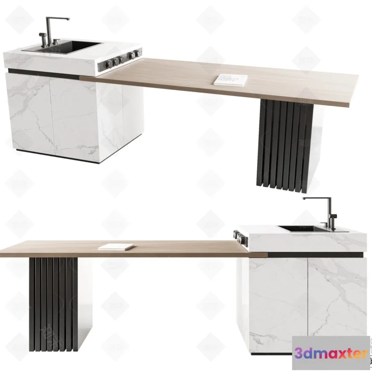 1390525 - Kitchen - 3D Models - 3D Interior Scenes - 150 3D Max